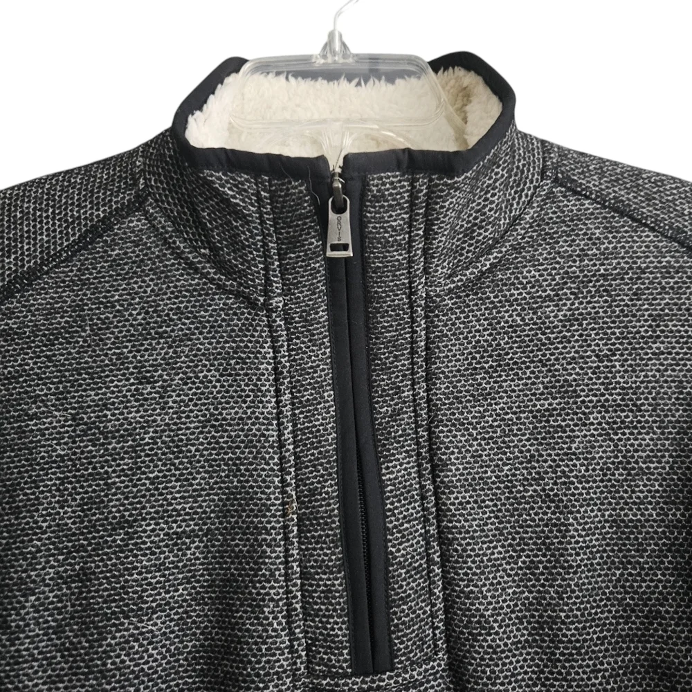 Orvis Men's Size Medium‎ Black Brighton Pullover Sherpa Lined 1/4 Zip
